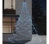 vidaXL Árbol de pared con gancho metálico 720 LED blanco frío 5 m