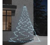 vidaXL Árbol de pared gancho metal blanco frío 3 m interior/exterior