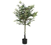 vidaXL Árbol ficus artificial 480 hojas verde 130 cm