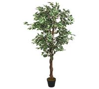 vidaXL Árbol ficus artificial con 1260 hojas verde 200 cm