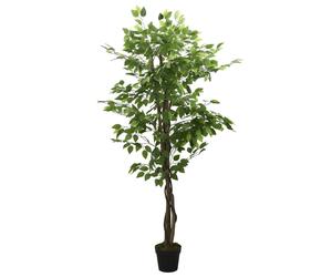 vidaXL Árbol ficus artificial con 1260 hojas verde 200 cm