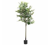 vidaXL Árbol ficus artificial con 756 hojas verde 170 cm
