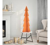 vidaXL Árbol de Navidad decorativo madera maciza de pino marrón 112 cm con cera