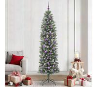 vidaXL Árbol Navideño Artificial Delgado con 300 LED Verde y 240 cm