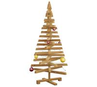 vidaXL Árboles de Navidad Marrón 120 cm Madera Maciza de Pino