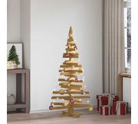 vidaXL Árboles de Navidad Marrón 150 cm Madera Maciza de Pino