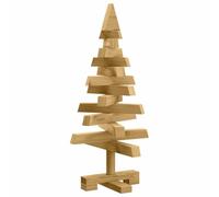 vidaXL Árboles de Navidad Marrón 60 cm Madera Maciza de Pino