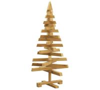 vidaXL Árboles de Navidad Marrón 90 cm Madera Maciza de Pino