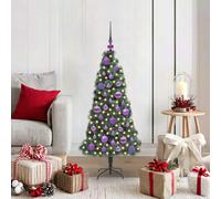 vidaXL Arbolito de Navidad Artificial Preiluminado con Set de Bolas