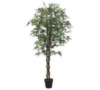 vidaXL Arce Artificial, Planta Falsa con 672 Hojas, Árbol de Imitación, Decoración para Recibidor Salón Oficina Exterior, Verde 180 cm