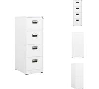 vidaXL Archivador blanco de 46x62x133 cm, acero - Archivadores