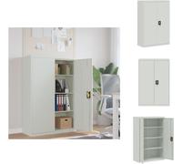 vidaXL Archivador de acero, 90 x 40 x 140 cm, color gris - Archivadores