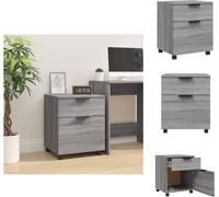 vidaXL Archivador móvil, color gris Sonoma, 45x38x54 cm - Archivadores