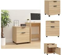 vidaXL Archivador móvil con ruedas, color Sonoma, 45x38x54 cm - Archivadores