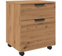 vidaXL Archivador móvil con ruedas, diseño imitación roble, 45x38x54 cm