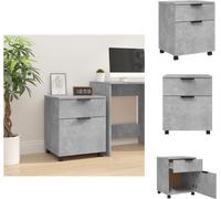 vidaXL Archivador móvil de hormigón gris de 45x38x54 cm - Archivadores