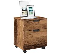 vidaXL Archivador ruedas madera contrachapada madera vieja 45x38x54 cm