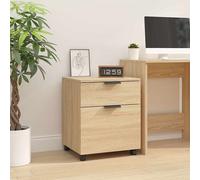 vidaXL Archivador ruedas madera contrachapada roble Sonoma 45x38x54 cm