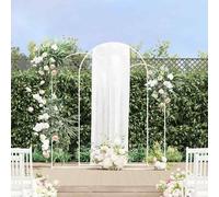 vidaXL Arco de Boda 3 pcs Acero