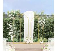 vidaXL Arco de Boda 3 pcs Dorado Acero