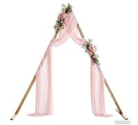 vidaXL Arco de Boda Marrón Claro 202 x 95 x 254 cm, Jardín y Terraza, Arco Moderno, Decoración de Boda en Pino Sólido, Elegante al Aire Libre, Fondo Minimalista