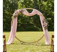 vidaXL Arco de Boda Marrón Claro 224 x 80 x 220 cm