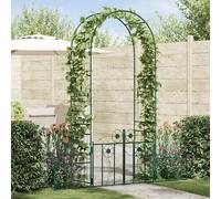 vidaXL Arco de jardín con cerradura Verde 203 x 50 x 218 cm