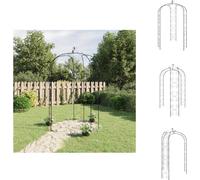 vidaXL Arco de jardín , diámetro 180x255 cm, acero. Ideal para rosales, celosías y pérgolas