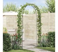 vidaXL Arco de jardín Negro 115 x 37 x 231 cm