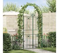 vidaXL Arco de jardín Verde 115 x 37 x 226 cm Acero
