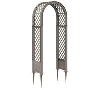 vidaXL Arco de Rosas con Picos Gris 97 x 43 x 218 cm PP