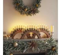 vidaXL Arco decorativo navideño con 10 velas LED, 3 unidades. LEDs de luz cálida