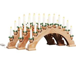 vidaXL Arco decorativo navideño con 10 velas LED, 3 unidades. LEDs de luz cálida