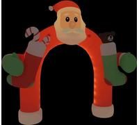 vidaXL Arco navideño inflable con luces LED, 320 cm