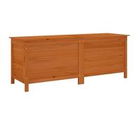 vidaXL Arcón de Jardín, Caja de Almacenaje con Tapa, Baúl para Cojines Alfombras Juguetes, Mueble para Patio, Madera Maciza de Abeto Marrón
