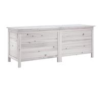 vidaXL Arcón de jardín madera maciza abeto blanco 150x50x56,5 cm