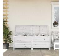 vidaXL Arcón de jardín madera maciza abeto blanco 150x50x56,5 cm