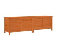 vidaXL Arcón de jardín madera maciza abeto marrón 198,5x50x56,5 cm