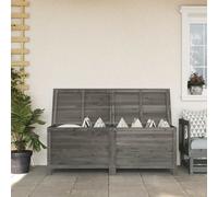 vidaXL Arcón jardín madera maciza abeto gris antracita 150x50x56,5 cm