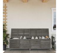 vidaXL Arcón jardín madera maciza abeto gris antracita 198,5x50x56,5cm