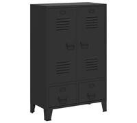 vidaXL Armario 67x35x107 cm Negro Metálico Estilo Industrial Almacenaje Orden