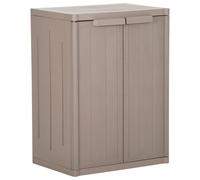 vidaXL Armario almacenaje de jardín PP apariencia madera 65x45x88 cm