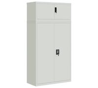 vidaXL Armario archivador acero blanco 90x40x110 cm Gris claro 90 x 40 x 180 cm