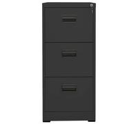vidaXL Armario archivador de acero 46x62x102,5 cm en color Antracita/Blanco/Negro | almacenamiento funcional diseño moderno para baño dormitorio sala