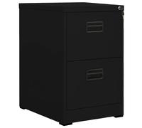 vidaXL Armario archivador de acero 46x62x72,5 cm Negro