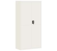 vidaXL Armario archivador de acero 90x40x180 cm Blanco - Gabinete de oficina