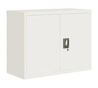 vidaXL Armario archivador de acero 90x40x70 cm Multicolor Blanco
