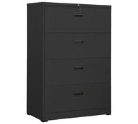 vidaXL Armario archivador de acero antracita 90x46x134 cm