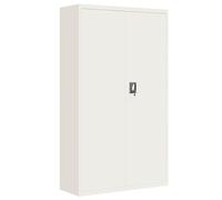vidaXL Armario archivador de acero blanco 105x40x180 cm - Gabinete de almacenamiento para oficina