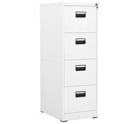 vidaXL Armario archivador de acero blanco 46x62x133 cm